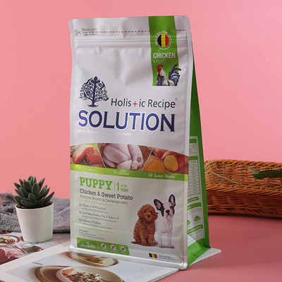 Grandes malotes de reciclagem plásticos recicláveis inferiores lisos dos alimentos para animais de estimação dos sacos do alimento para cães 500g