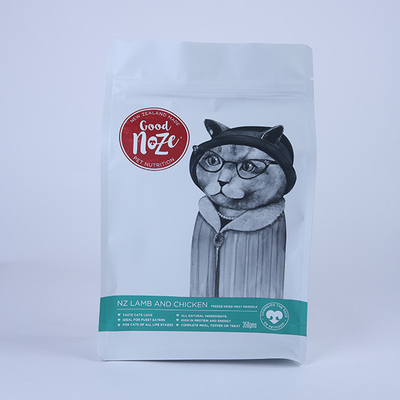 Saco inferior liso de alumínio do zíper 300g que empacota Cat Food Big Bags