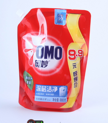 O aperto 60mic laminou o doce de Juice Plastic Drink Packaging For do malote do suporte acima