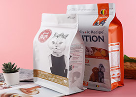 da soldadura térmica poli do pacote do alimento para cães de 1kg 5kg 10kg folha lateral inferior lisa de Alumium do saco do reforço