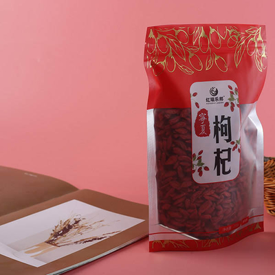 O papel de embalagem 50g das porcas da carne Compostable levanta-se o malote com janela