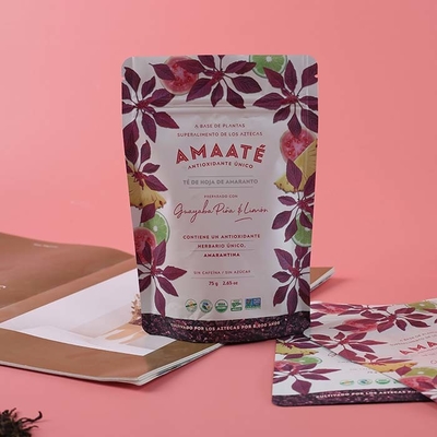 A prova Resealable do cheiro ensaca o malote de empacotamento inferior liso da especiaria  do saco 180mic do malote da folha