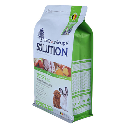 Suporte geado acima da folha de alumínio 4 do saco do empacotamento de alimentos para animais de estimação 50mic 8 sacos laterais do malote do fechamento do fecho de correr