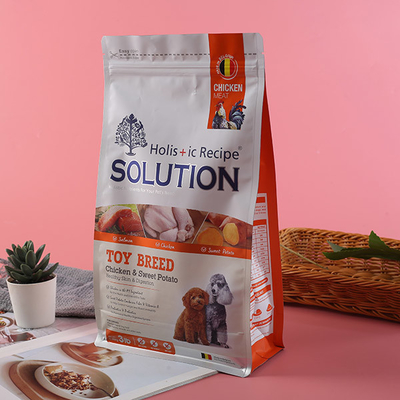 Grandes malotes de reciclagem plásticos recicláveis inferiores lisos dos alimentos para animais de estimação dos sacos do alimento para cães 500g
