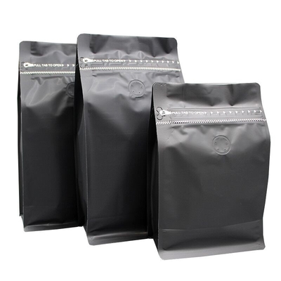 Saco inferior liso Resealable de 250g 8oz que empacota 120g o café plástico Bean Pouch With Valve