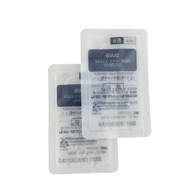 saquinho líquido de 2ml 3ml 5ml que empacota o saquinho de empacotamento do gel descartável do álcool de 75%