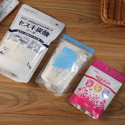 O empacotamento Resealable do malote da proteína do soro 60mic está acima dos malotes do alimento