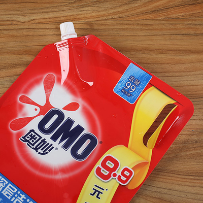 O aperto 60mic laminou o doce de Juice Plastic Drink Packaging For do malote do suporte acima