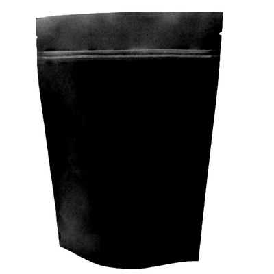 Malote do fechamento do fecho de correr da soldadura térmica 16oz da folha de alumínio que empacota 450g Matte Black Stand Up Pouch