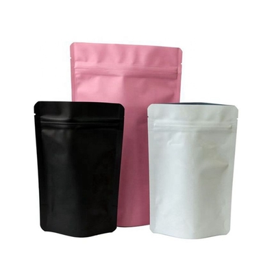 Folha de alumínio de Matte Black Stand Up 50g 100g que empacota o alimento do fechamento do fecho de correr do armazenamento de Doypack Mylar