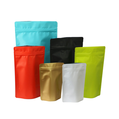 Folha de alumínio de Matte Black Stand Up 50g 100g que empacota o alimento do fechamento do fecho de correr do armazenamento de Doypack Mylar