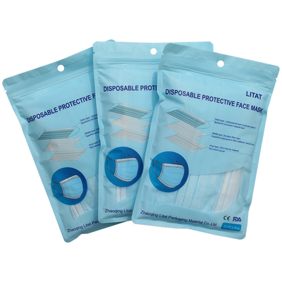 O zíper Resealable de BRC ensaca sacos polis Resealable para o empacotamento da máscara